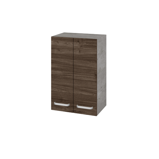 Horná skrinka DOS SYD2 50  - D01 Betón - Úchytka T01 - D25 Teak