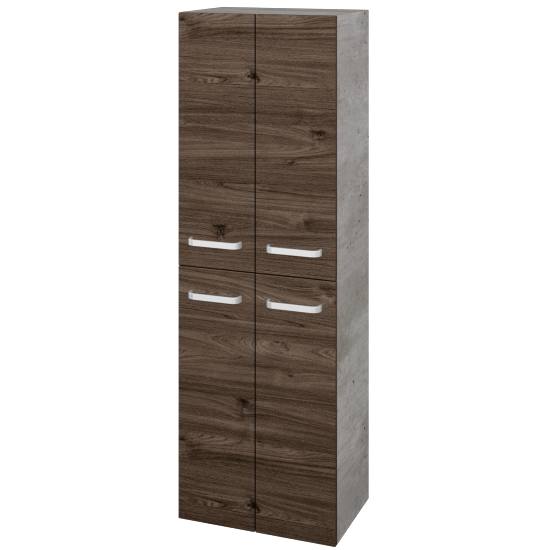 Vysoká skriňa DOS SVD4 50  - D01 Betón - Úchytka T01 - D25 Teak