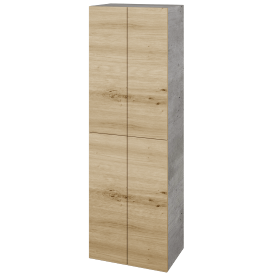 Vysoká skriňa DOS SVD4 50  - D01 Betón - Úchytka T00 - D22 Karamel