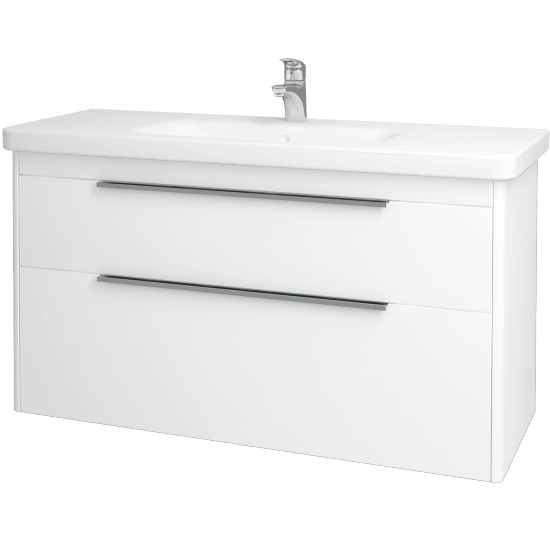 Koupelnová skříňka ENZO SZZ2 120  - L01 Bílá vysoký lesk - M01 Bílá mat