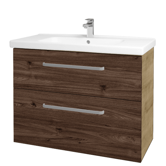 Umývadlová skrinka BIG INN SZZ2 100  - D09 Arlington - Úchytka T01 - D25 Teak