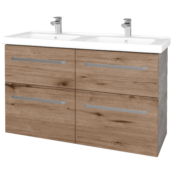 Umývadlová skrinka BIG INN SZZ4 125  - D01 Betón - Úchytka T01 - D23 Herkules