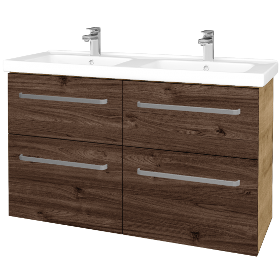 Umývadlová skrinka BIG INN SZZ4 125  - D09 Arlington - Úchytka T01 - D25 Teak