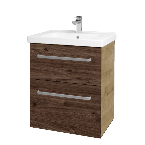 Umývadlová skrinka BIG INN SZZ2 65  - D09 Arlington - Úchytka T01 - D25 Teak