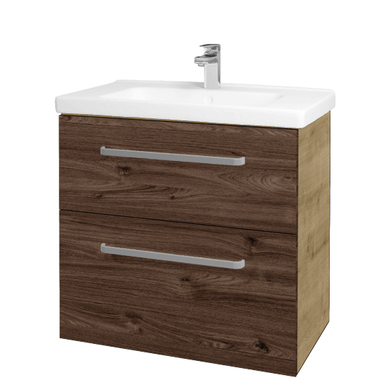 Umývadlová skrinka BIG INN SZZ2 80  - D09 Arlington - Úchytka T01 - D25 Teak