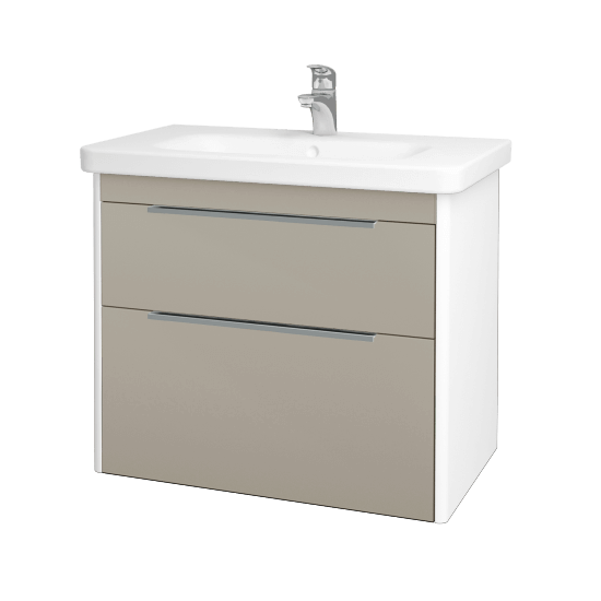Koupelnová skříňka ENZO SZZ2 80  - L01 Bílá vysoký lesk - M05 Béžová mat