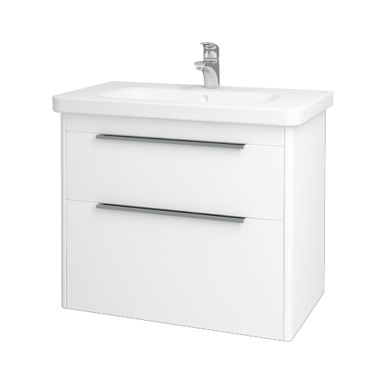 Koupelnová skříňka ENZO SZZ2 80  - L01 Bílá vysoký lesk - M01 Bílá mat
