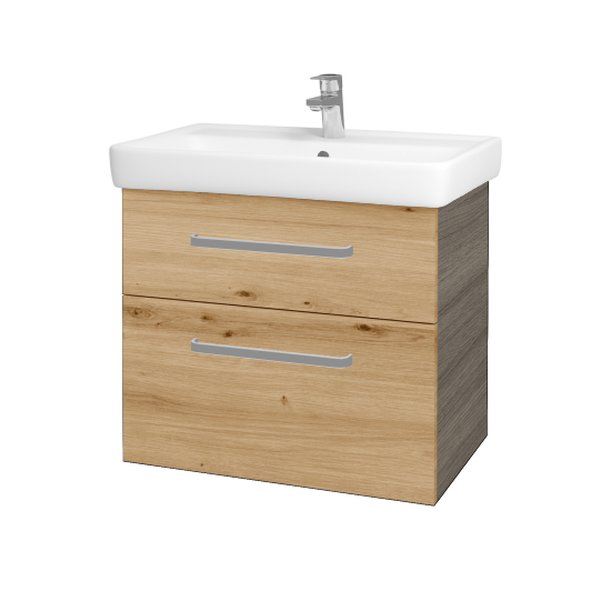 Kúpeľňová skrinka Q MAX SZZ2 70  - D03 Cafe - Úchytka T01 - D22 Karamel