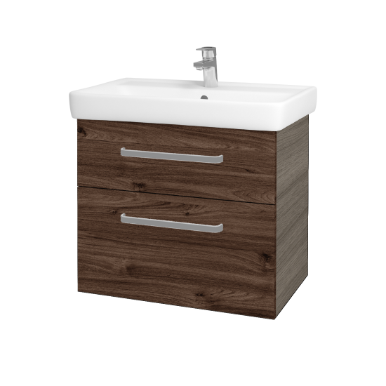 Kúpeľňová skrinka Q MAX SZZ2 70  - D03 Cafe - Úchytka T01 - D25 Teak