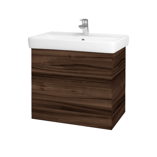 Kúpeľňová skrinka Q MAX SZZ2 70 (umyvadlo Q)  - D06 Orech - Úchytka T00 - D06 Orech