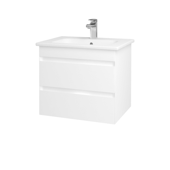 Kúpeľňová skriňa MAJESTY SZZ2 60  - L01 Biela vysoký lesk - M01 Biela mat