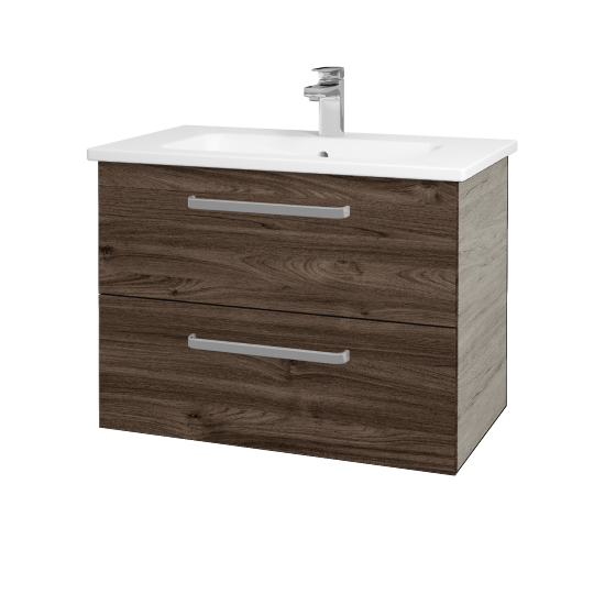 Umývadlová skrinka GIO SZZ2 80  - D05 Oregon - Úchytka T01 - D25 Teak