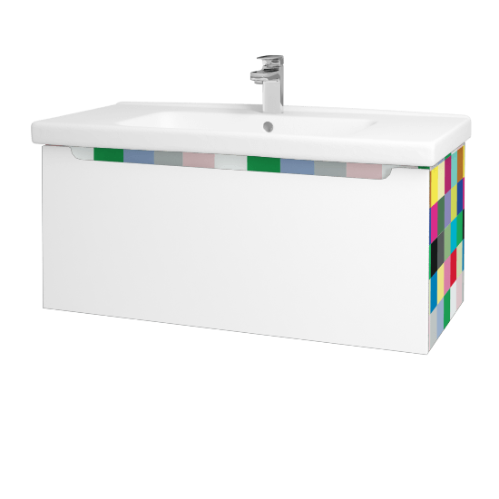 Kúpeľňová skriňa COLOR SZZ 100  - IND Individual - L01 Biela vysoký lesk