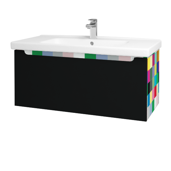 Kúpeľňová skriňa COLOR SZZ 100  - IND Individual - M17 Čierna mat