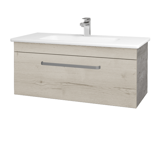 Umývadlová skrinka ASTON SZZ 100  - D01 Betón - Úchytka T01 - D28 Alberta